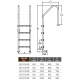 Сходи (EMAUX) SLF315-S -STANDARD 3ст фланець, без антиковзких накладок