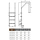 Сходи (EMAUX) Standard SLF415-SR (4 сходинки) фланець