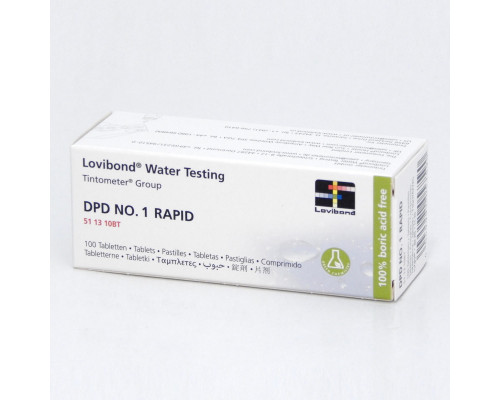 Таблетка (LOVIBOND) для вимірювання хлору DPD No. 1 лист-10таблеток