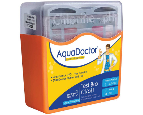 Тестер (AQUADOCTOR) Box pH-CL (20 тестів)