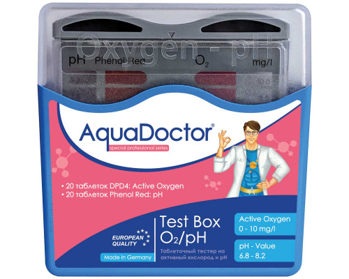 Тестер (AQUADOCTOR) Box pH-O2 (20 тестів)