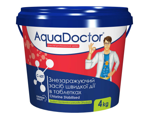 Хімія (AQUADOCTOR) C-60T хлор-шок в таблетках 4кг