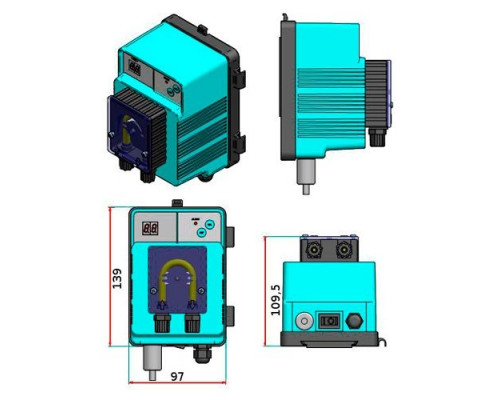 Насос дозуючий Microdos MP1SP-pH 1 л/год (повний комплект)